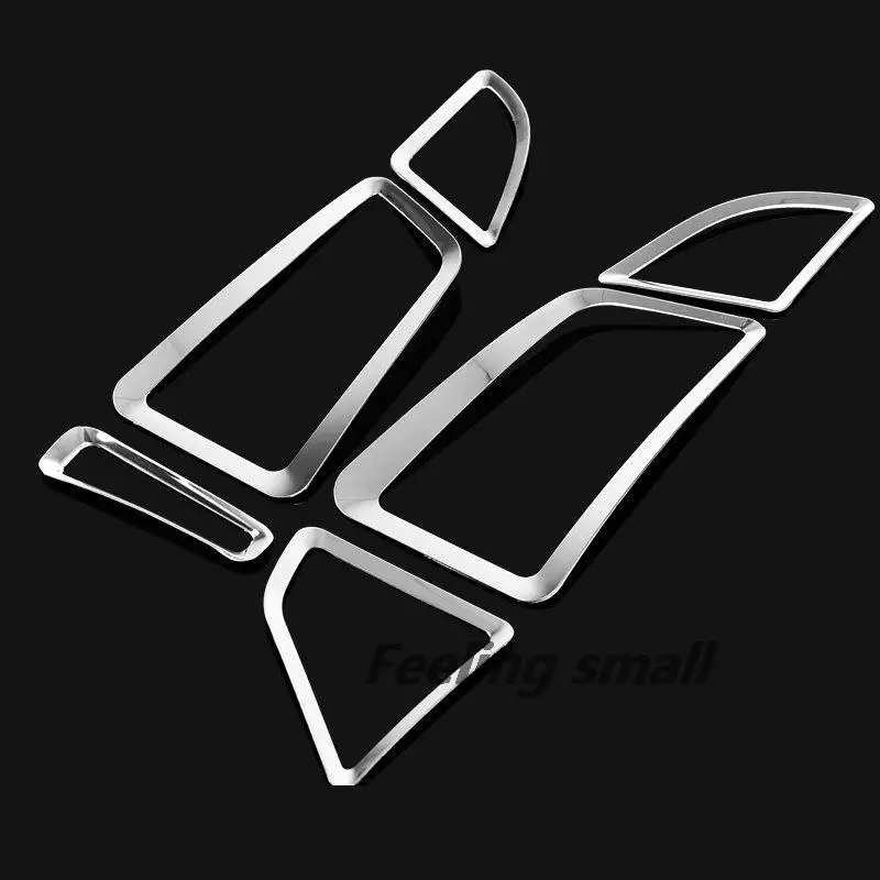 

2012~2014 for ford focus 3 mk3 car trim accessories stainless steel interior outlet decoration ring 6pcs/lot hatchback sedan