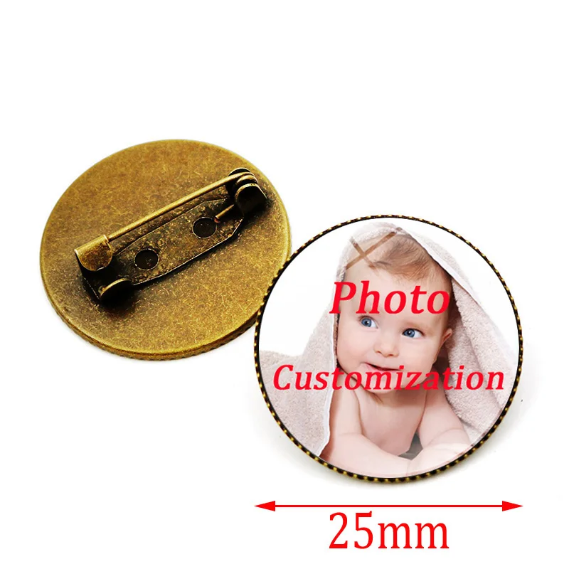 2018 пользовательские фото броши в винтажном стиле DIY Ювелирные изделия вашего