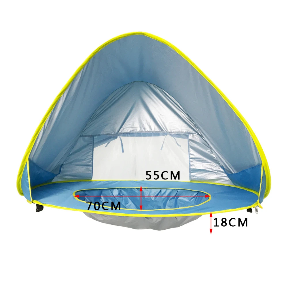 

Thick Baby Beach Tent Uv-protecting Sunshelter With A Pool Waterproof Pop Up Awning Tent Kid Outdoor Camping Sunshade Beach