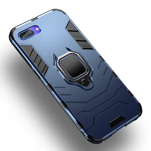 Защитный чехол для huawei honor 10, чехол для телефона, Мягкий Силиконовый противоударный чехол-подставка для honor 10, чехол - Цвет: Синий