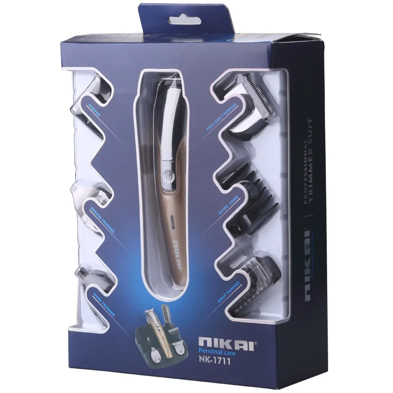 6 In1 Электрический Титан волос резки Перезаряжаемые триммер для стрижки бороды