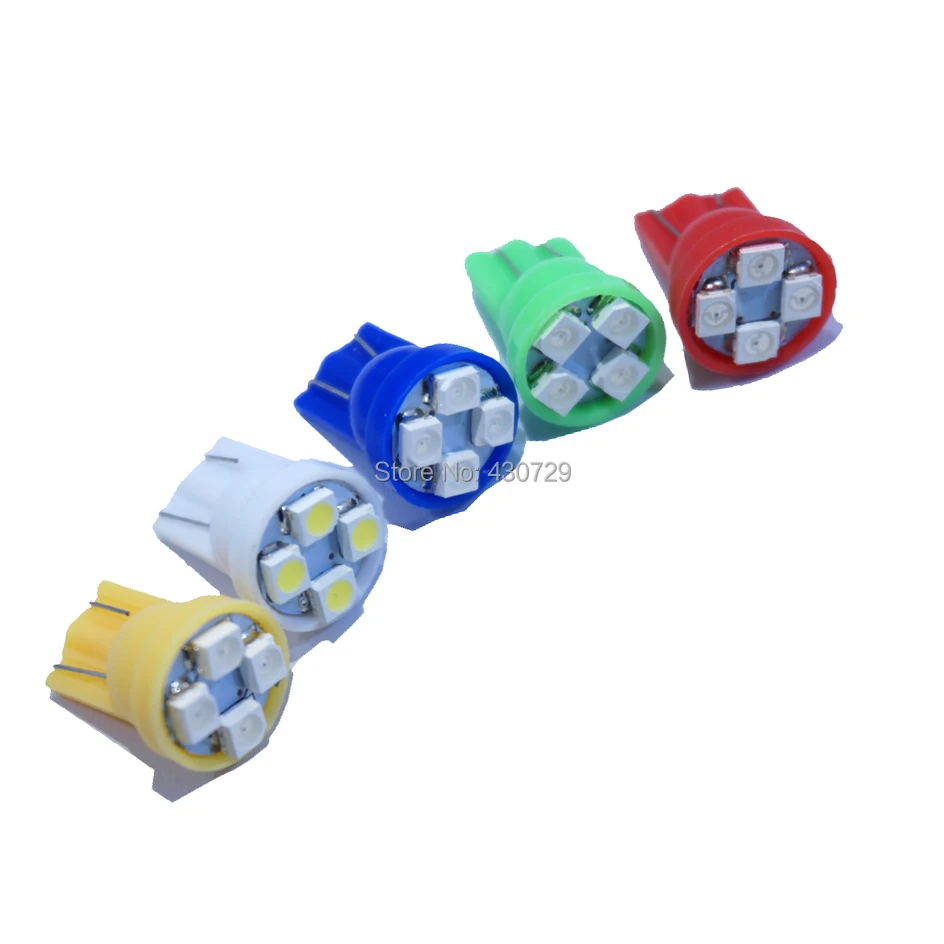 100 шт. высокое качество T10 W5W 4 Smd 1210 3528 автомобильный клиновидный светодиодный