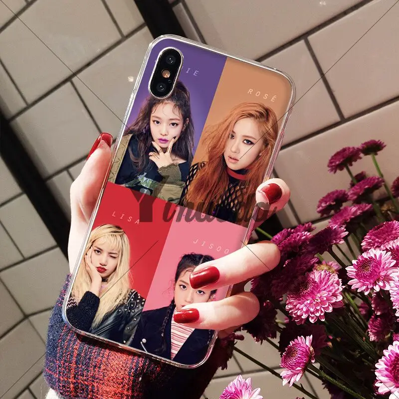 Yinuoda черный розовый BLACKPINK kpop коллаж Мягкий Силиконовый ТПУ чехол для телефона iPhone 5 5Sx 6 7plus 8 8Plus X XS MAX XR
