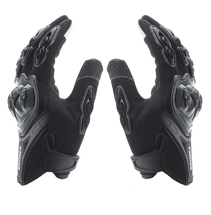 SUOMY мотоциклетные перчатки с сенсорным экраном Guantes Moto rbike rcycle Racing перчатки для езды на мотоцикле полный палец - Цвет: SU-10 Black