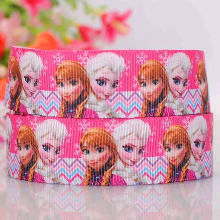 7/8 &quot22 мм Анна и Эльза Принцесса Печать grosgrain лента DIY ручной работы для волос