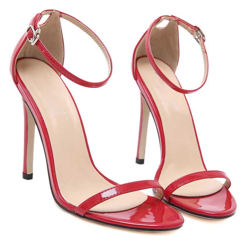 Женские босоножки из лакированной кожи на высоком каблуке|heel sandals|high heel sandalssandal pump