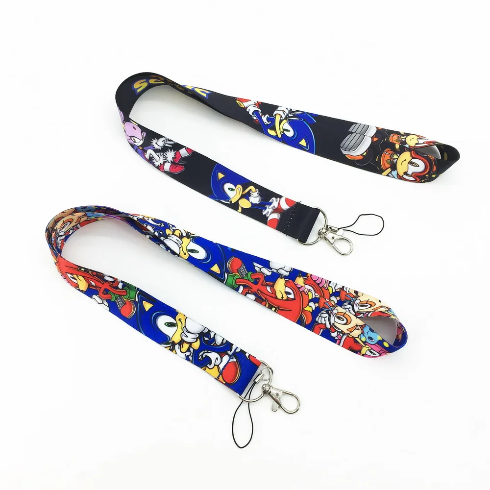 Соник Ежик Ремешок ID значок держатель брелок шейный ремень детская цепочка для