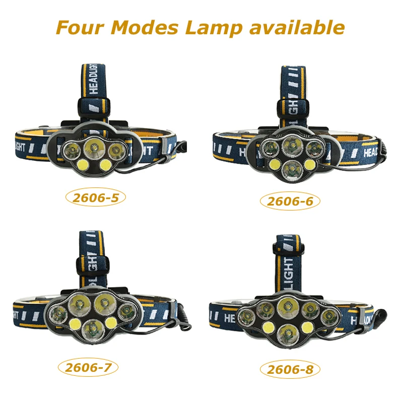 20000lm COB Светодиодный фар+ T6 фары 8-режим USB кемпинг фонарь 5/6/7/8 светодиодный для 18650 Батарея Водонепроницаемый кемпинг фонарь