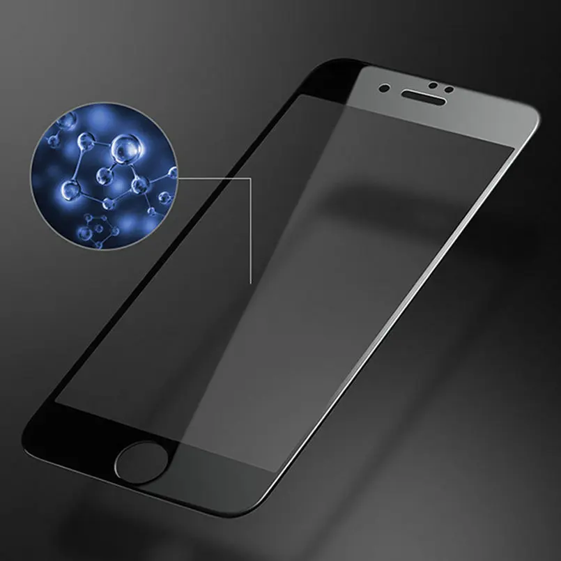 4D закаленное стекло для iPhone 7 6 6S Plus чехол с круглыми изогнутыми краями защитная