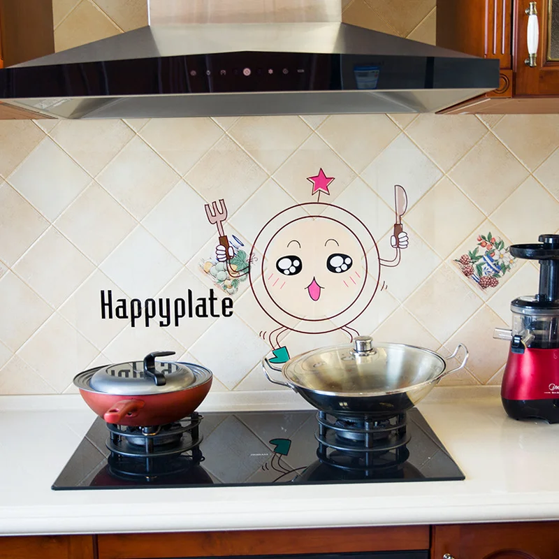 60*90 см самоклеящиеся масляные наклейки для плиты высокотемпературная кухонная