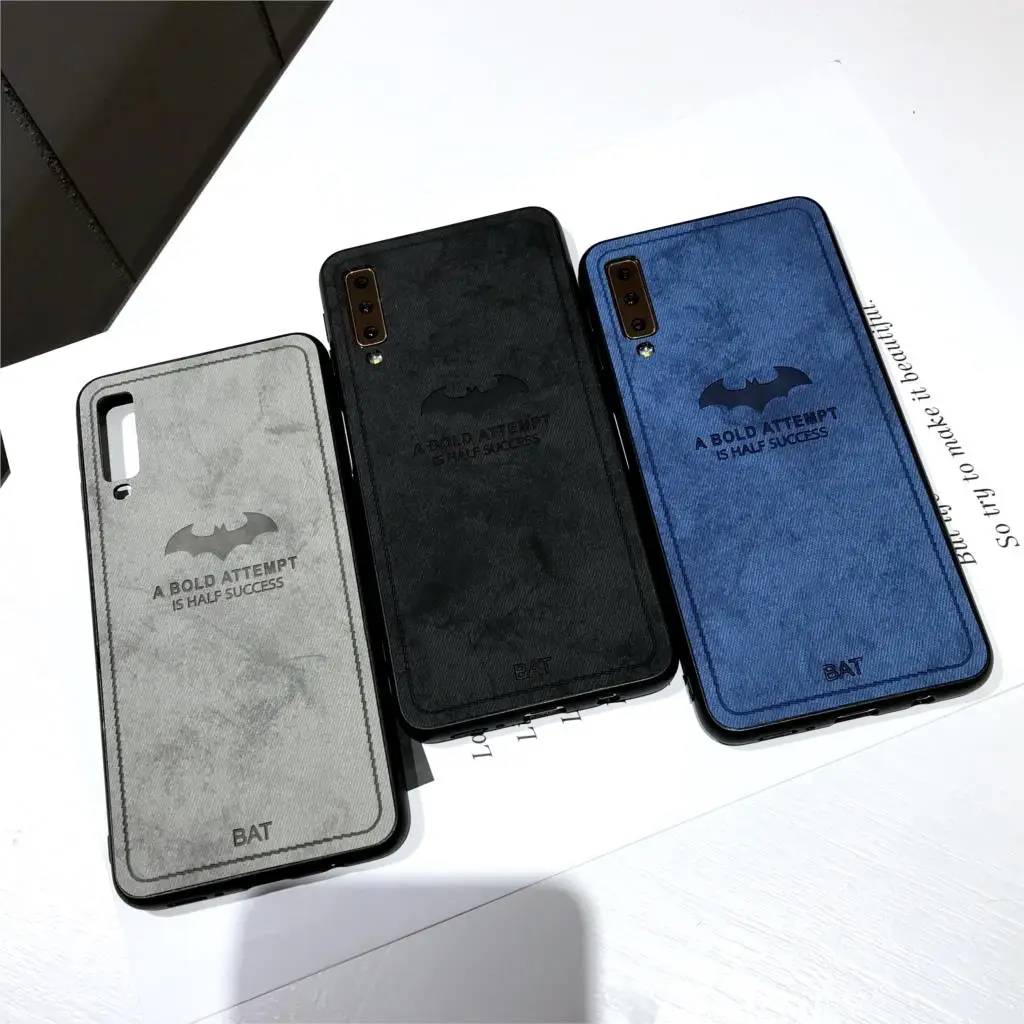 Fabric bat Art Cloth Case For Huawei P30 P20 Pro Lite P10 Mate 20 10 Nova 4 3 3i 2 Cover Leather SKin Honor 9 8 7C 8X 7X |