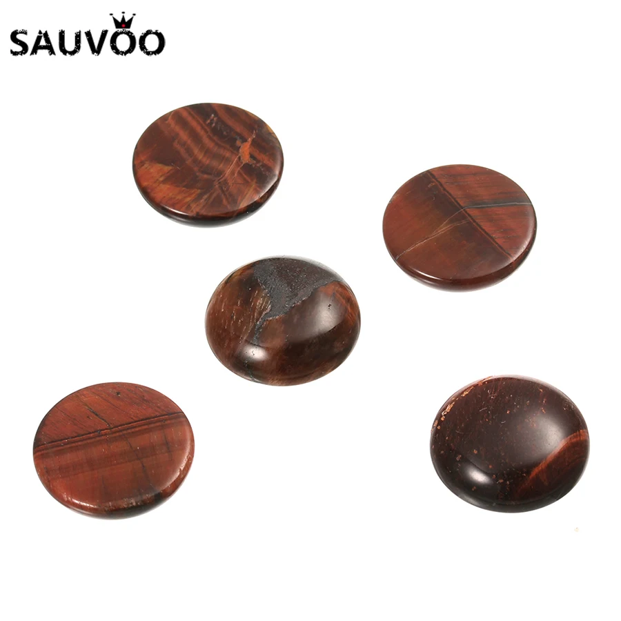 Бусины из натурального камня 20 шт./лот с плоским основанием купол красного