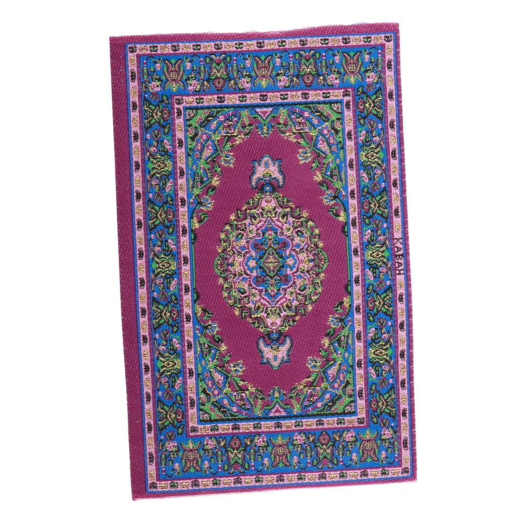 Кукольный домик миниатюра коврик с вышивкой ковры настила для кукол Декор в