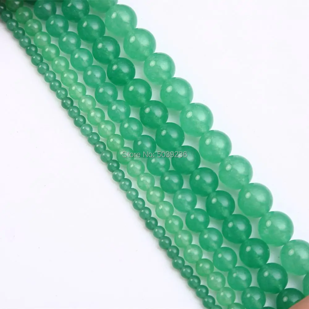 Wholesale Shallow Green Jades Beads Natural Stone Loose Spacer for Jewelry Making Necklace Bracelet DIY 4-12mm | Украшения и