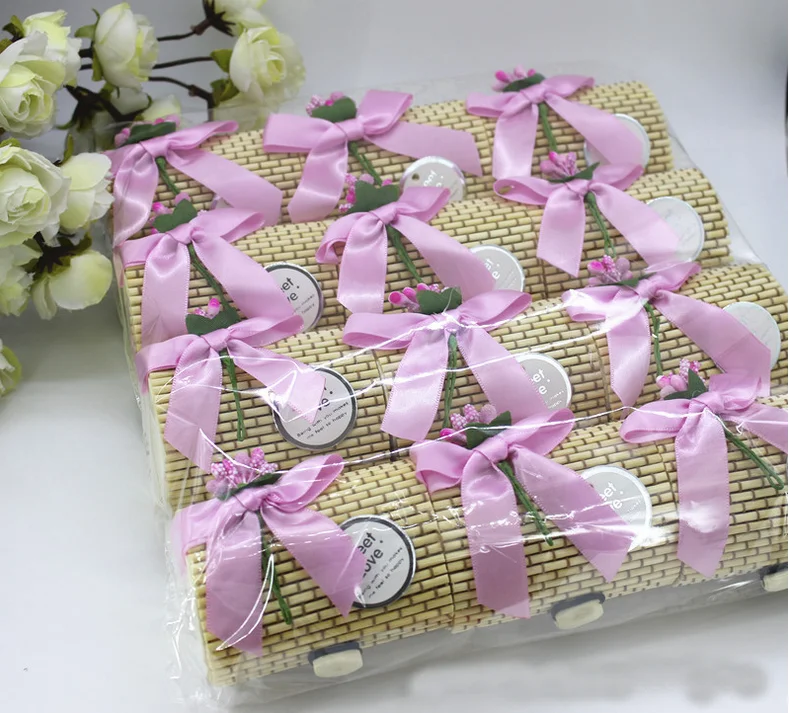 12 шт. в европейском стиле цилиндрическая форма бамбуковые Свадебные Сувениры