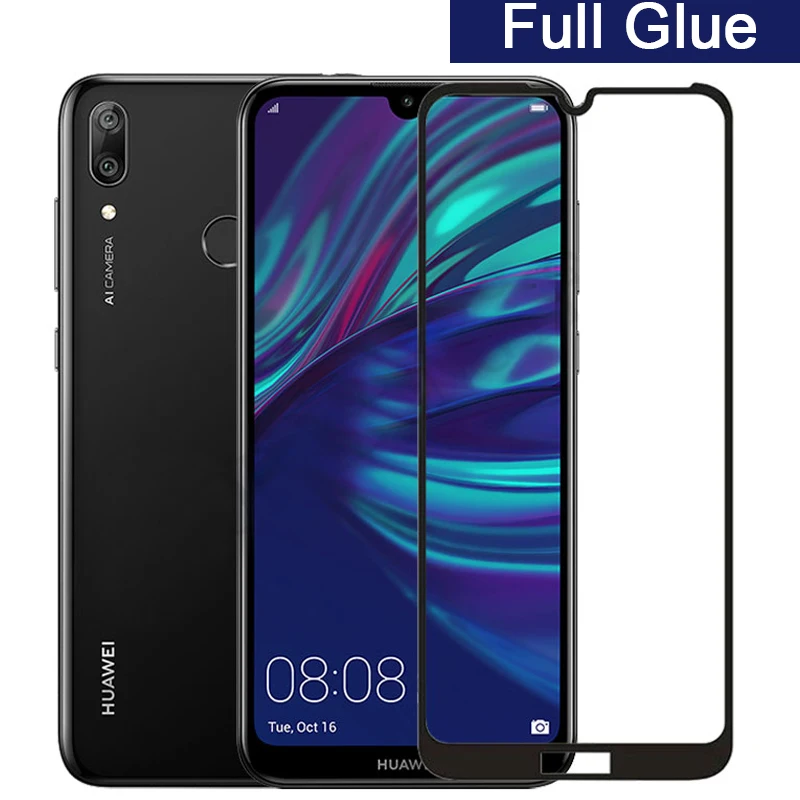 Закаленное стекло 5d с полным покрытием для Huawei Y7 2019 защита экрана Y 7 Y72019 6 26