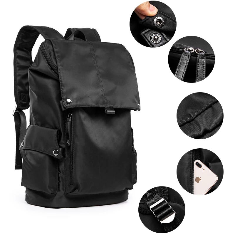 

MINOFIOUS 2020 Casual Large Capacity Travel Backpack Fashion Casual Canvas Men Backpack Multifunctional School Bag for Man