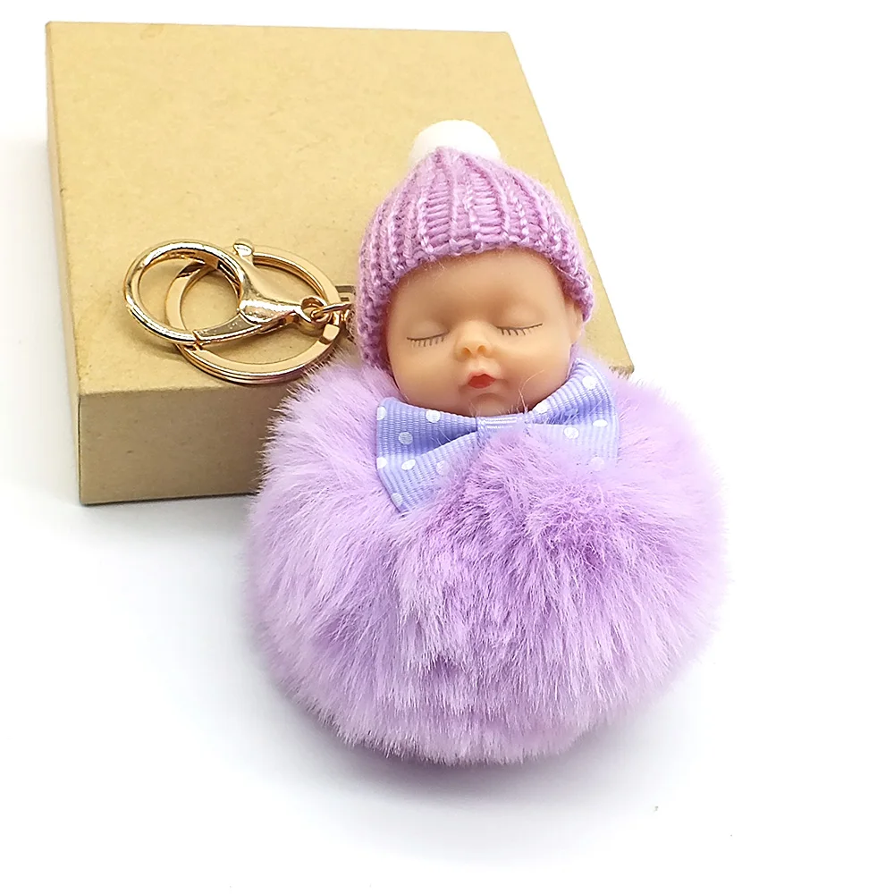 Новый модный детский брелок для сна милый с помпоном из искусственного