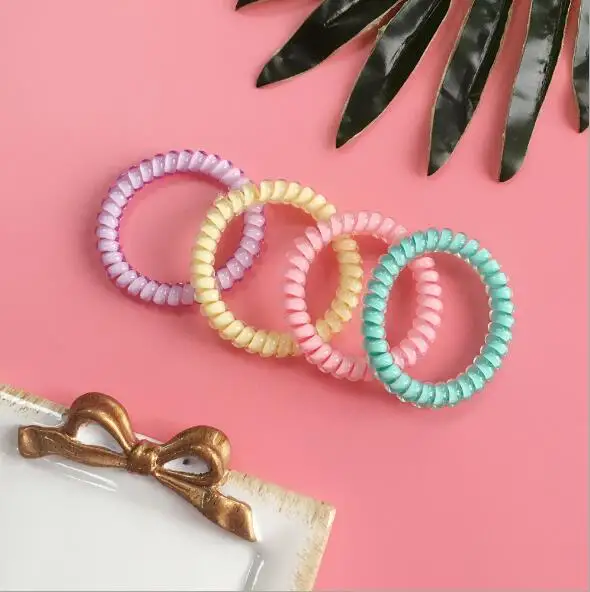 Новое поступление (5 шт./лот) модное резиновое кольцо для волос ярких цветов в