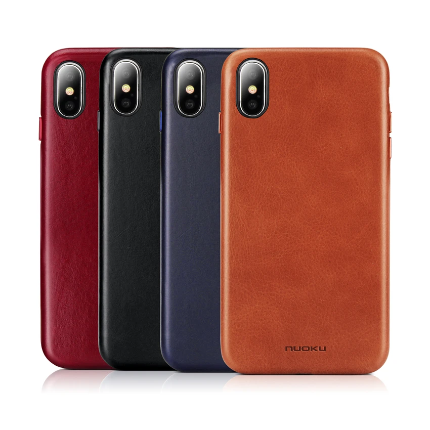 Роскошный чехол для телефона из натуральной кожи для iPhone 6, 6s, 7, 8 Plus, X, деловой мягкий чехол из ТПУ, противоударный чехол