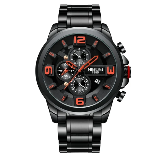 NIBOSI мужские часы Reloj Hombre мужские часы Топ бренд класса люкс кварцевые часы большой циферблат спортивные водонепроницаемые Relogio Masculino Saat - Цвет: D