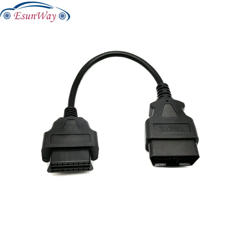 Диагностический кабель удлинитель с 16 контактным штекером OBD2 30 см|obd connector female|obd 2