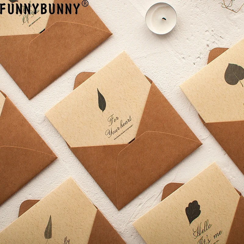 FUNNBUNNY 3 комплекта конвертов и бумажных рождественских поздравительных открыток