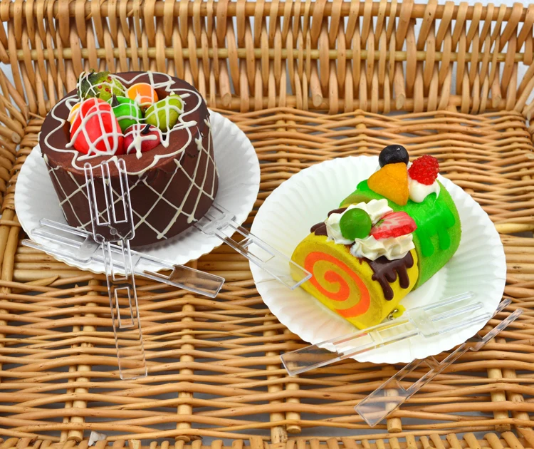 5 пластин и вилки Бесплатная доставка одноразовые торт пластина Вилка ко дню