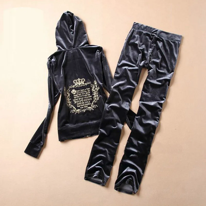 Новинка 2020 г. весенний/осенний/Золотой бархатный женский тренировочный костюм из