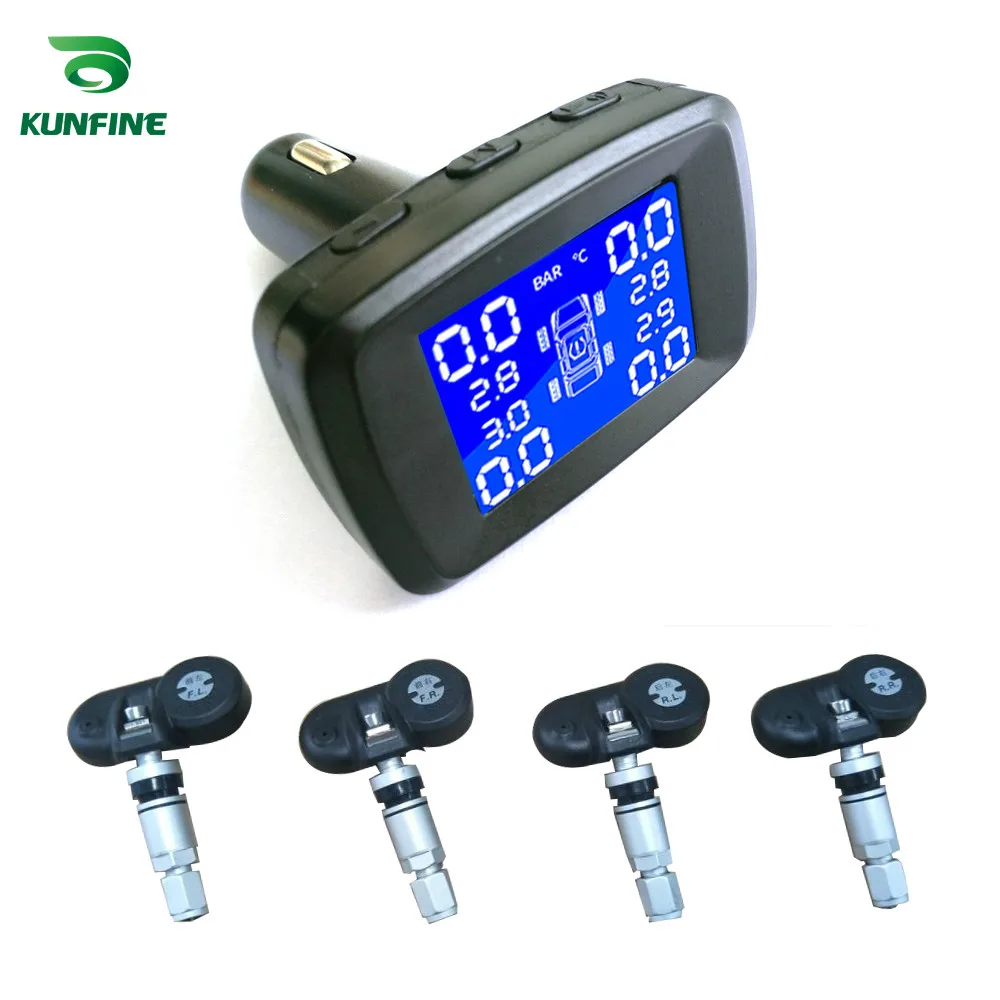 Internal TPMS KIT Умный автомобиль TPMS система контроля давления в шинах прикуриватель цифровой ЖК-дисплей автоматическая система охранной сигнализации s давление в шинах - Тип: Internal TPMS KIT