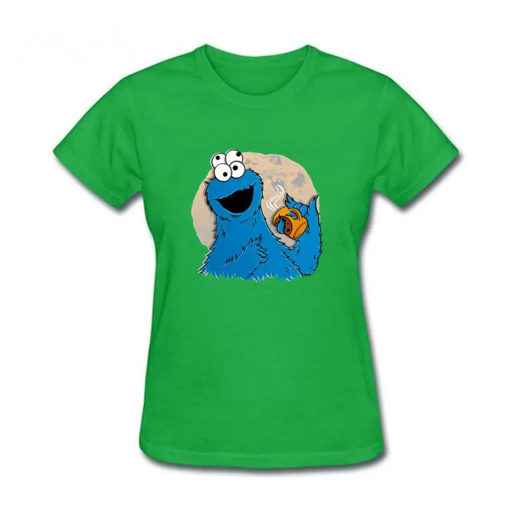 Женская футболка Coffee Cookie Monster брендовая для фитнеса 2019|Футболки| |