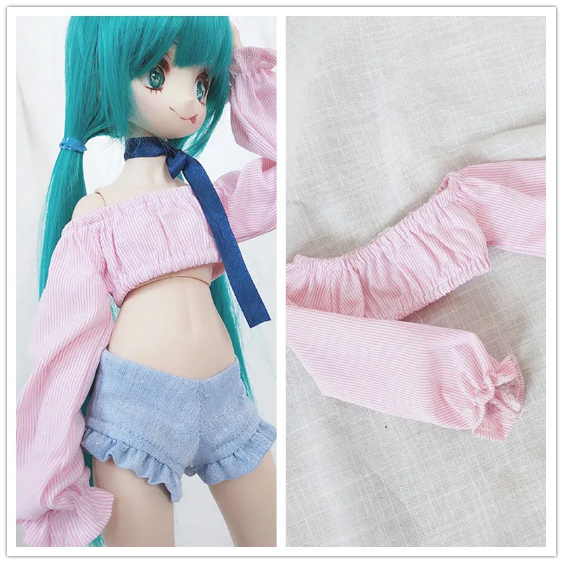 Футболка с открытыми плечами для BJD 1/6 YOSD 1/4 MSD 1/3 SD16, Одежда для кукол CWB152