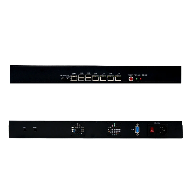 Сетевая безопасность мини-ПК с J1800/J1900 встроенная 2G/4G ОЗУ 4 * LAN 1 VGA 2 WIFI антенна порт