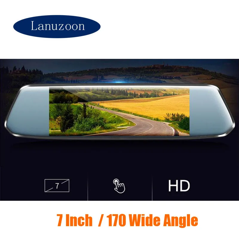Автомобильный регистратор Full HD 1080 P двойной DVR ночного видения с зеркалом заднего