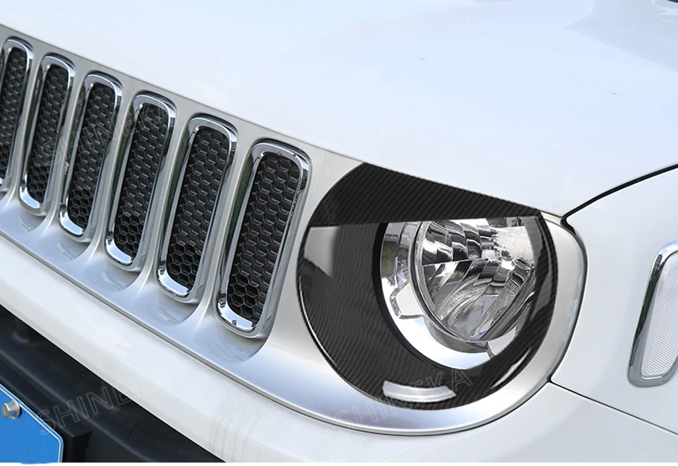 Колпаки для лампы SHINEKA для Jeep Renegade-, 2 шт., крышки для фар для Jeep Renegade, наклейки для автомобиля, внешние аксессуары