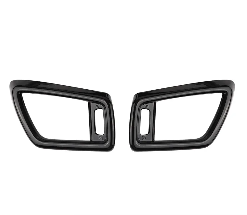black 2pcs Для Nissan X-trail X trail T32- Автомобильная внутренняя навигационная панель управления кондиционер декоративная рамка выпускного отверстия крышка - Цвет: black 2pcs