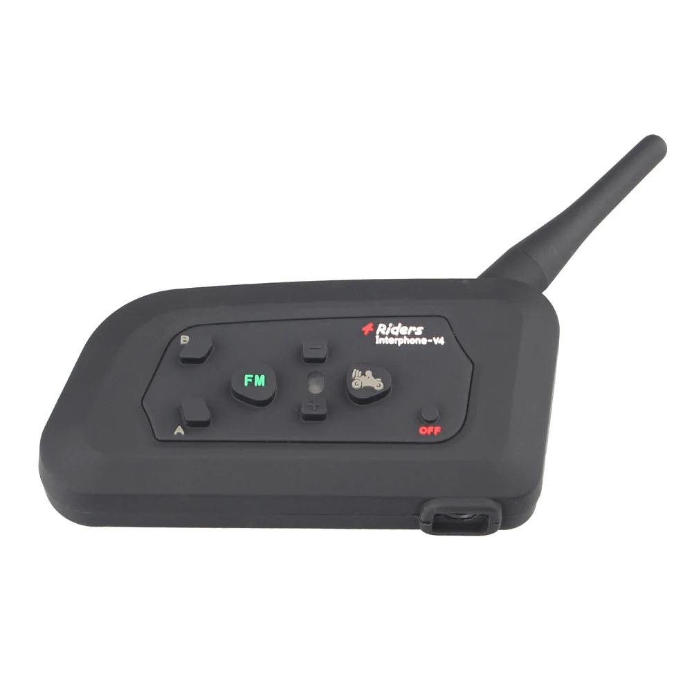 Fodsports V4 мотоциклетный шлем Bluetooth гарнитура Интерком 4 всадника 1200 м беспроводной