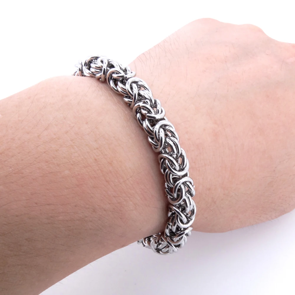 Византийский браслет цепочка из нержавеющей стали 100% мужской 8 мм дюймов
