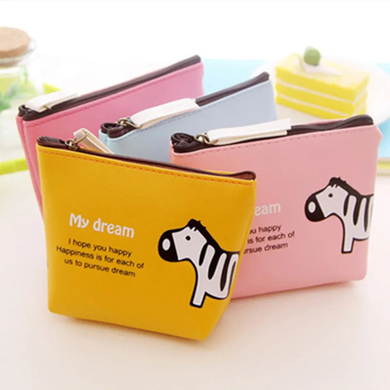 

Girl kids wallet coin purse Kawaii CuteAnimal creative simplicity student printing zero wallet cartoon animal coin bag zipper