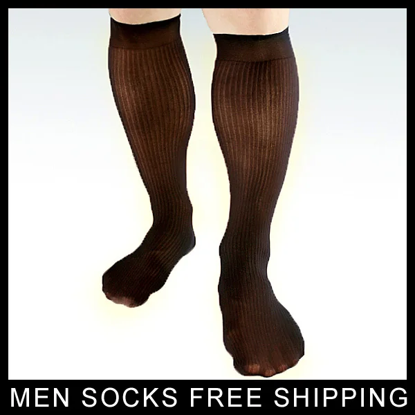 Для мужчин шелковые чулки пикантные носки мужские мужской длиной до колена Чулки