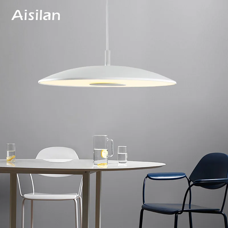 Aisilan Nordic artwork LED pendant lamp Modern style metal frosted glass for parlor bedroom corridor dining room 15W 24W|Подвесные