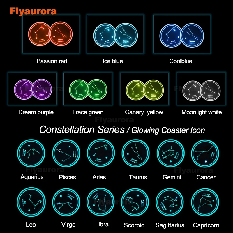 2 шт. светодиодный светодиодная подставка для чашки 7 цветов|Нескользящий коврик|