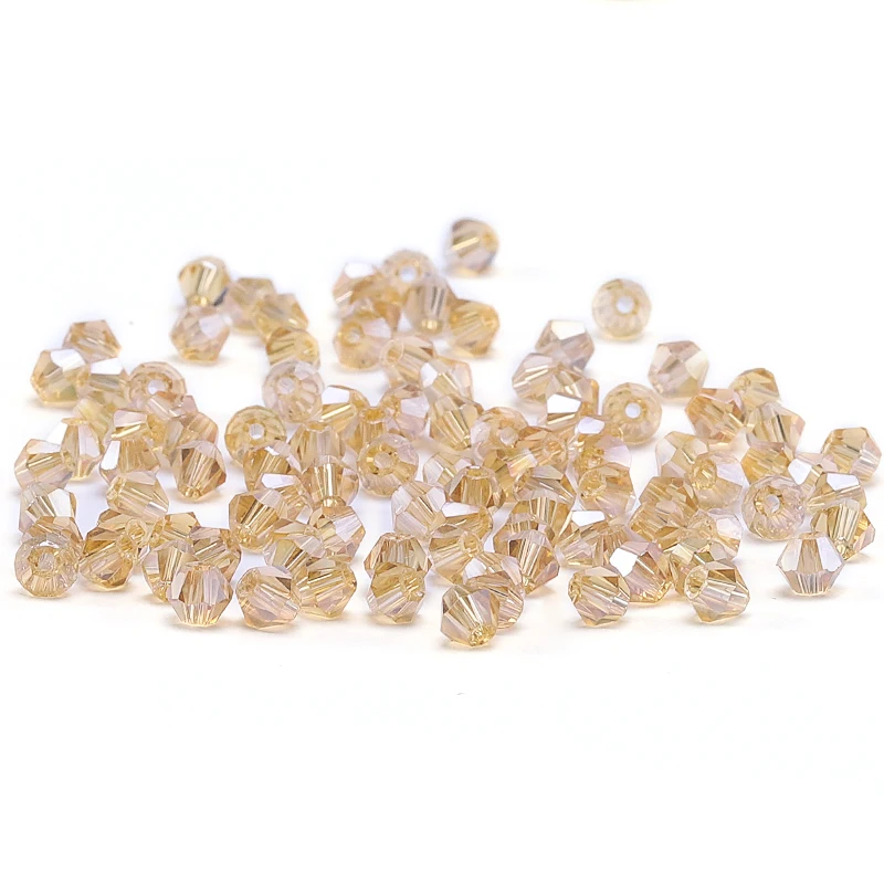 

Bright Yellow AB 4mm 100pc Austria Crystal Bicone Beads 5301 Charm Glass Beads Jewelry Decoration S-56
