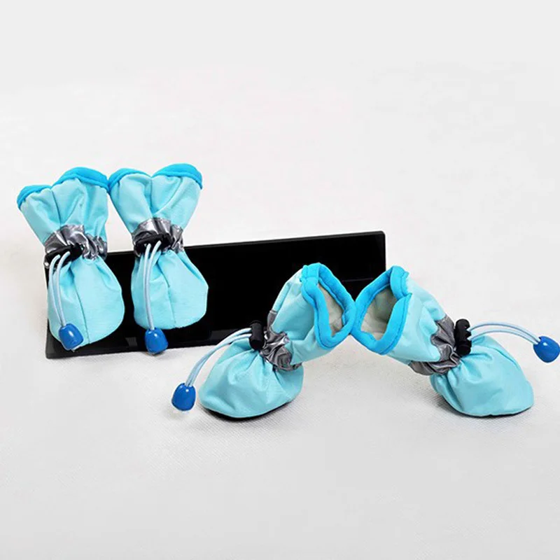 Зимняя Теплая обувь для питомцев 4 шт./компл. водонепроницаемая щенков