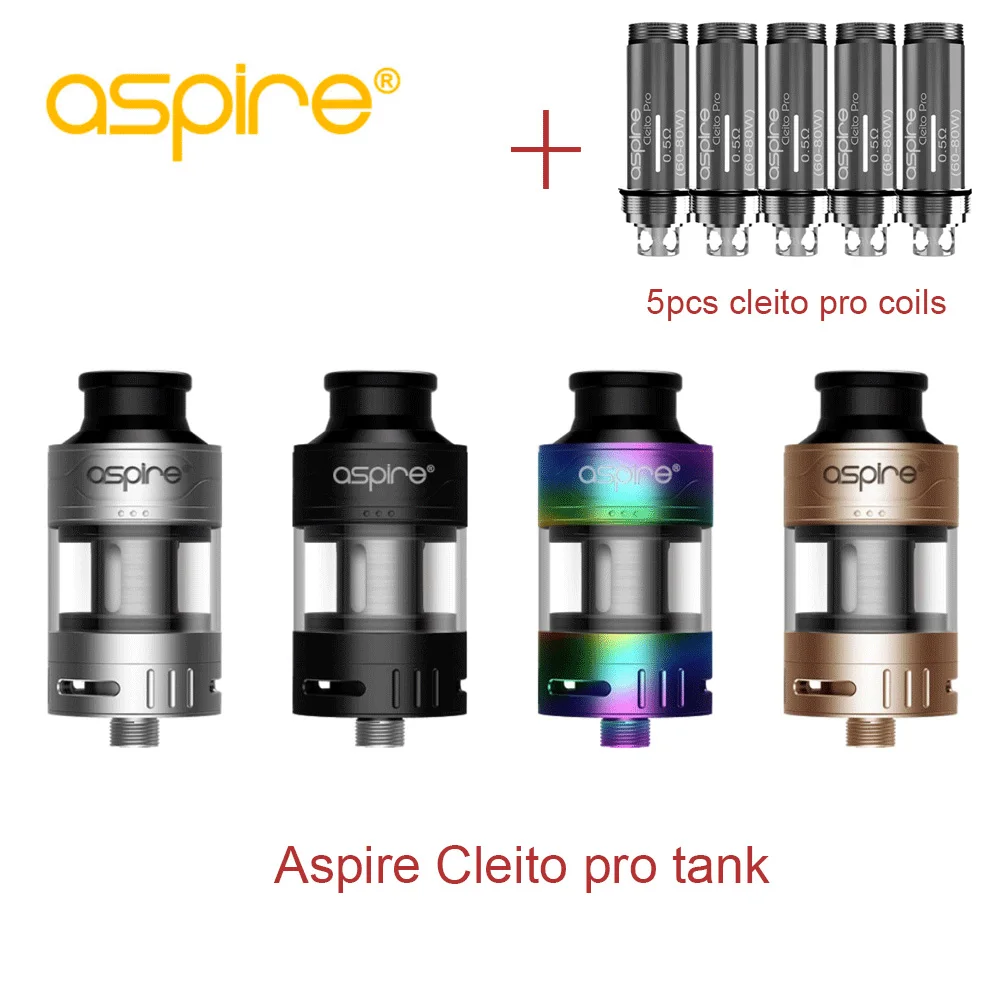 Оригинальный Aspire cleito pro танк электронная сигарета aspire испаритель использовать