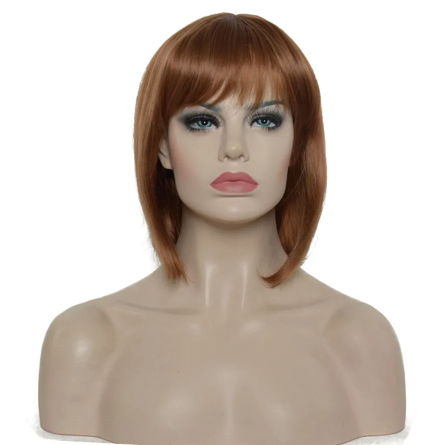 StrongBeauty женские парики Auburn короткие прямые волосы боб синтетический полный парик