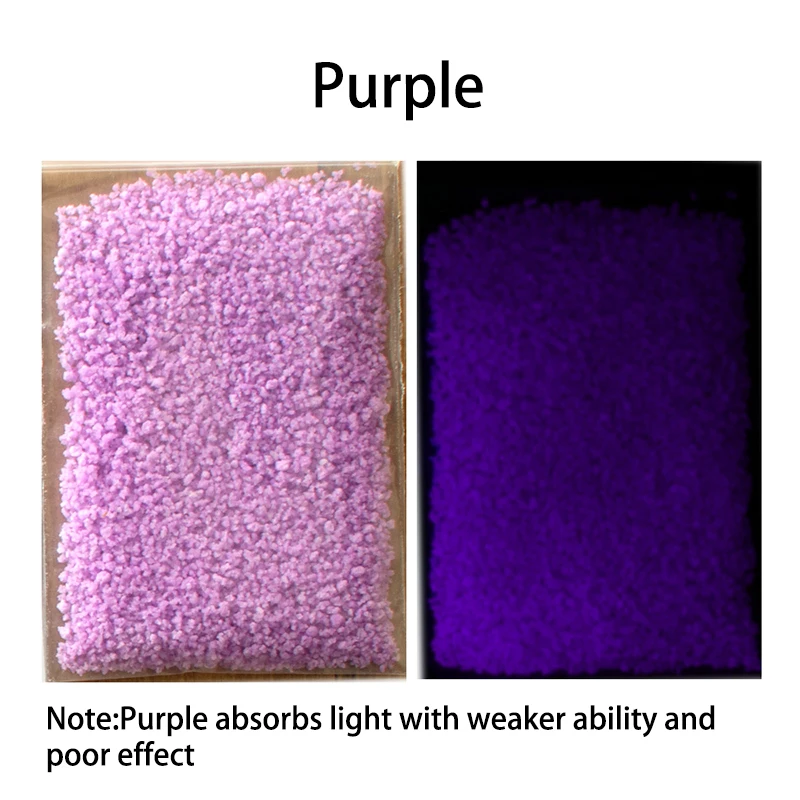 Purple 10 г украшение для свадебной вечеринки светящийся гравий фосфоресцирующий песок аквариум флуоресцентные частицы звездное небо флуоресцентный песок - Цвет: Purple
