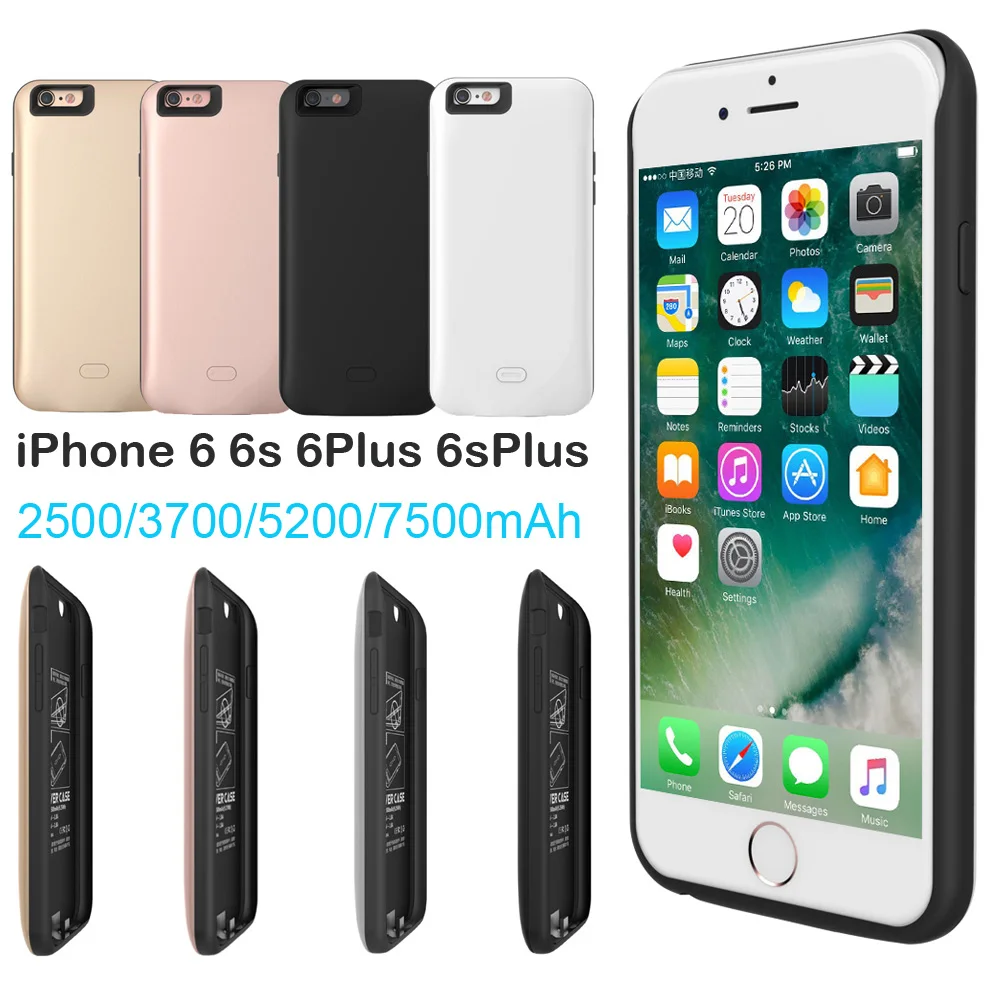 U1 внешний аккумулятор 2500 7500 мАч запасная батарея чехол для iPhone 6 6s Plus магнитный с