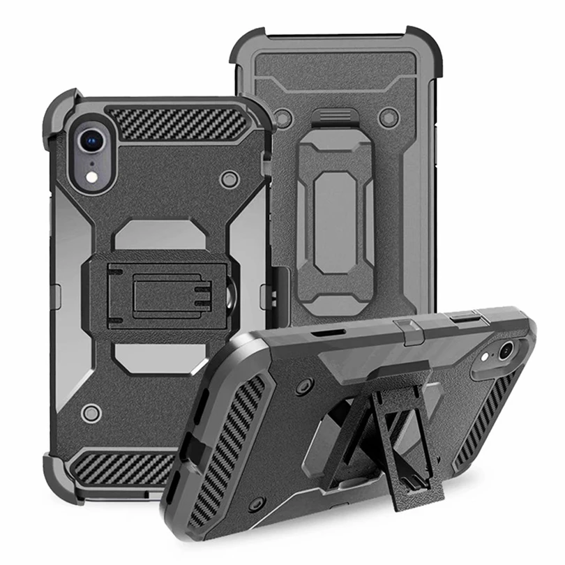 Чехол для iPhone XR / iPhoneXR 6 1 дюйма сверхпрочный противоударный чехол с зажимом ремня