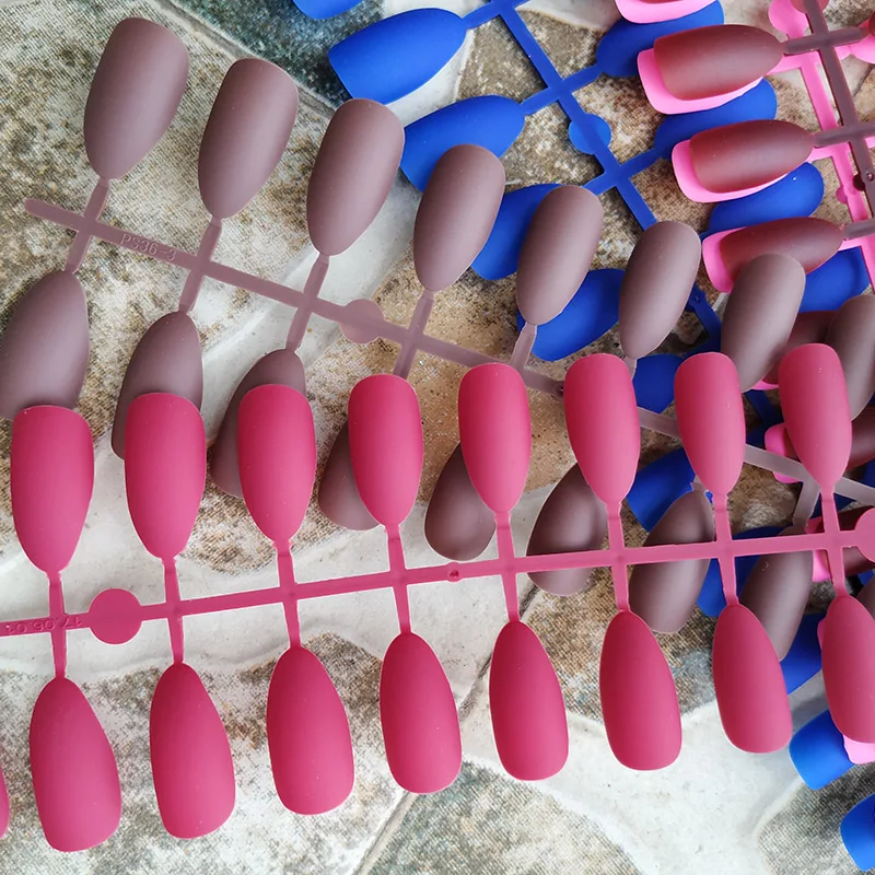 5 цветов на выбор полное покрытие ногтей острые накладные ногти матовые тонкие